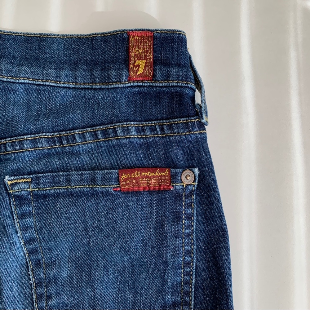 7 For All Mankind Dark Wash Skinny Jeans - Picture 2 of 6